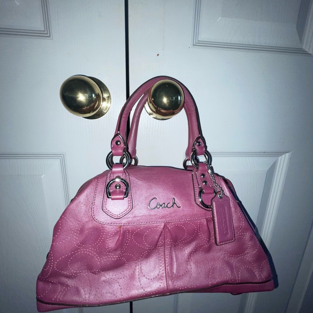 Purple/Magenta beautiful unique color Coach hand bag!